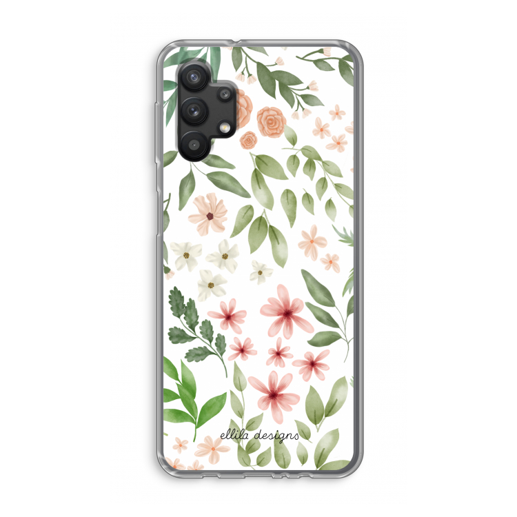 Botanical sweet flower heaven: Samsung Galaxy A32 5G Transparant Hoesje