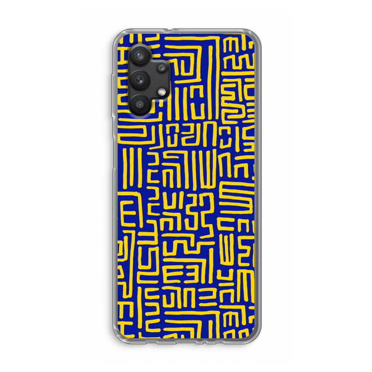 Majorelle Blue Print: Samsung Galaxy A32 5G Transparant Hoesje