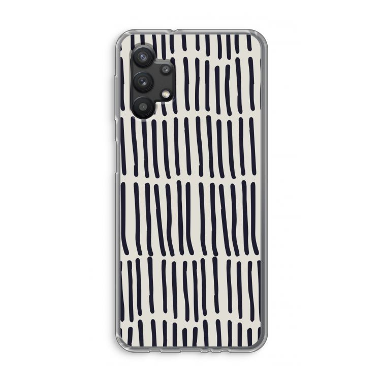 Moroccan stripes: Samsung Galaxy A32 5G Transparant Hoesje