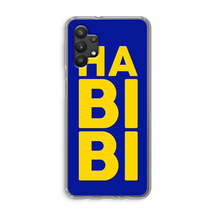 Habibi Blue: Samsung Galaxy A32 5G Transparant Hoesje