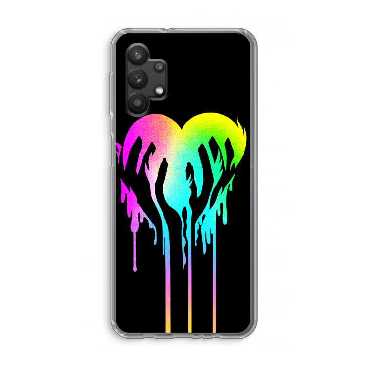 Hold My Heart: Samsung Galaxy A32 5G Transparant Hoesje