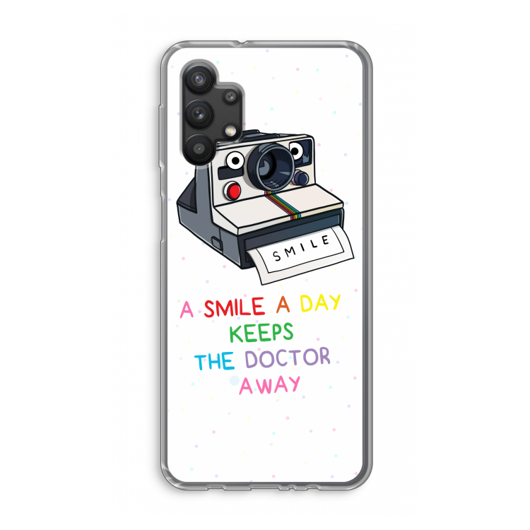 Smile: Samsung Galaxy A32 5G Transparant Hoesje
