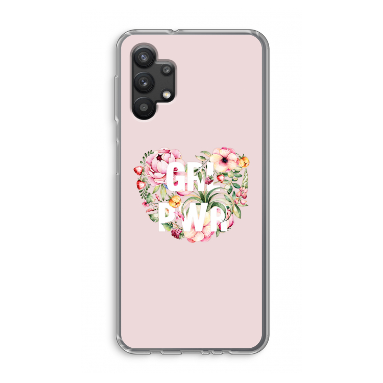 GRL PWR Flower: Samsung Galaxy A32 5G Transparant Hoesje