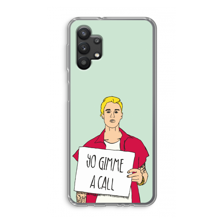 Gimme a call: Samsung Galaxy A32 5G Transparant Hoesje