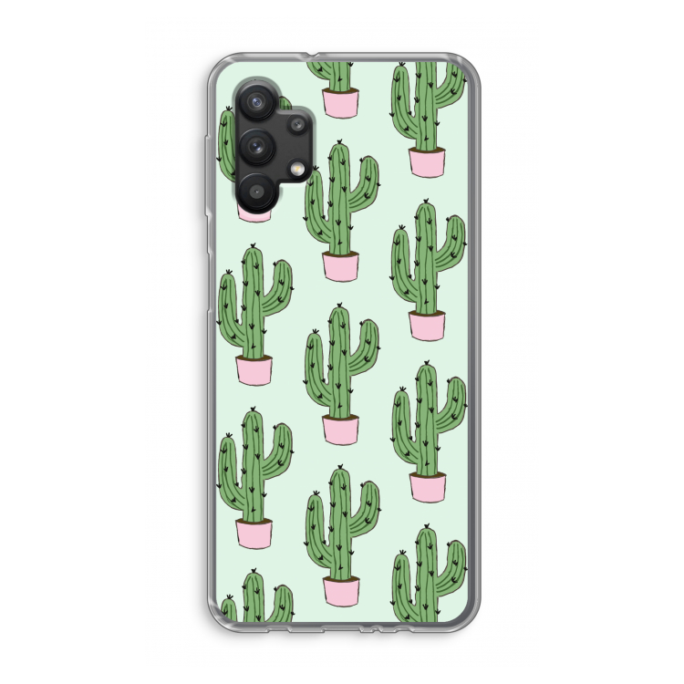 Cactus Lover: Samsung Galaxy A32 5G Transparant Hoesje
