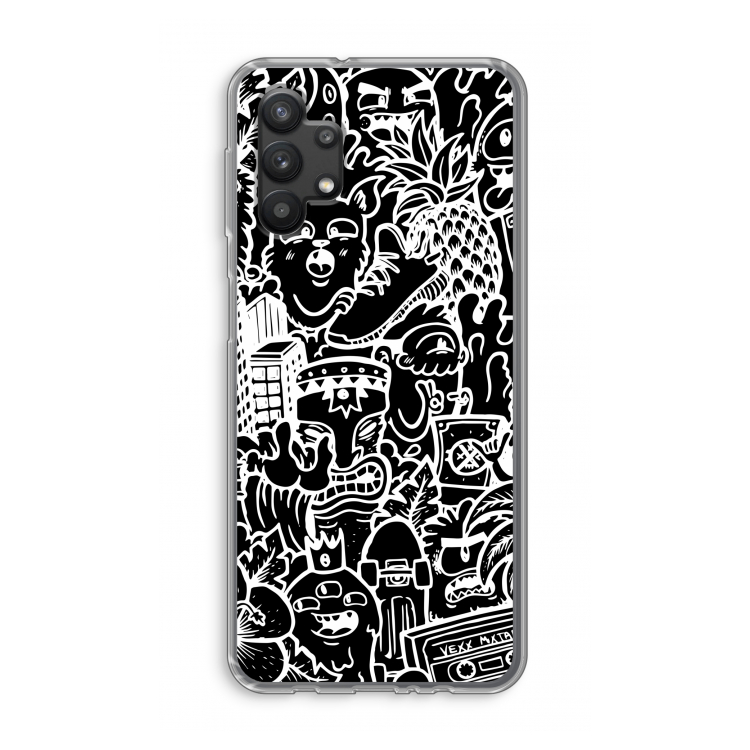 Vexx Black Mixtape: Samsung Galaxy A32 5G Transparant Hoesje