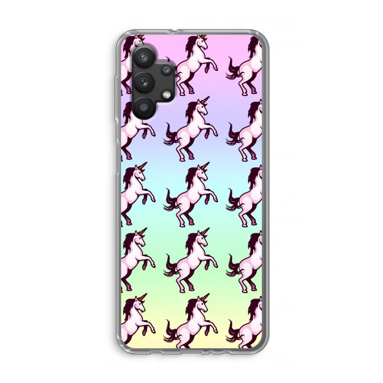 Musketon Unicorn: Samsung Galaxy A32 5G Transparant Hoesje