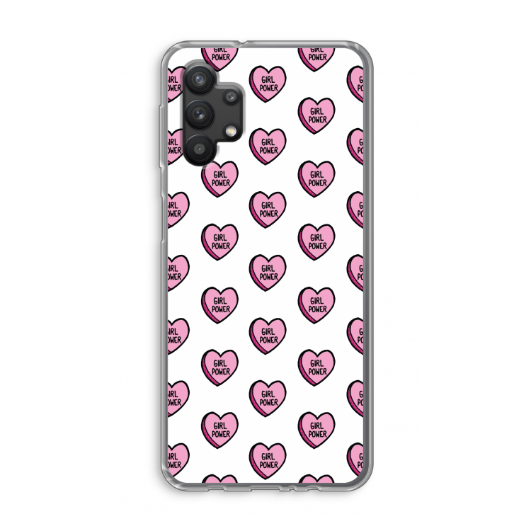 GIRL POWER: Samsung Galaxy A32 5G Transparant Hoesje