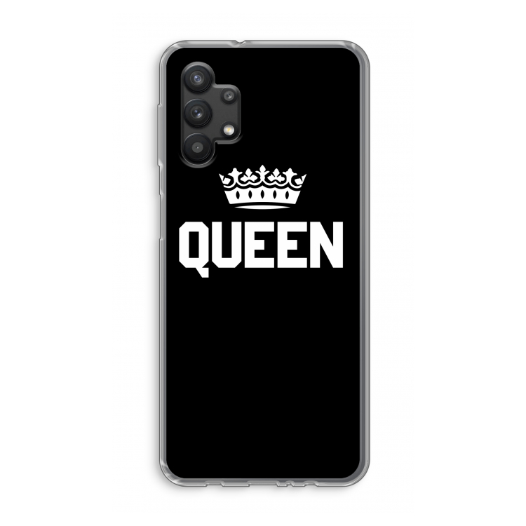 Queen zwart: Samsung Galaxy A32 5G Transparant Hoesje