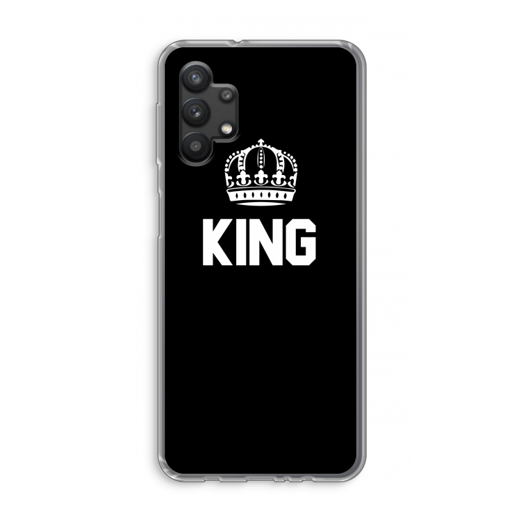 King zwart: Samsung Galaxy A32 5G Transparant Hoesje