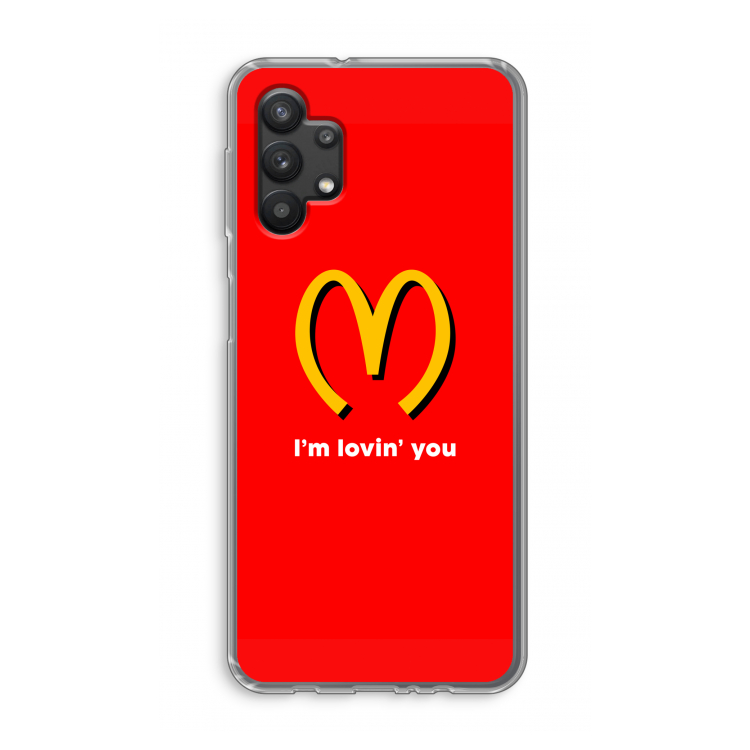 I'm lovin' you: Samsung Galaxy A32 5G Transparant Hoesje