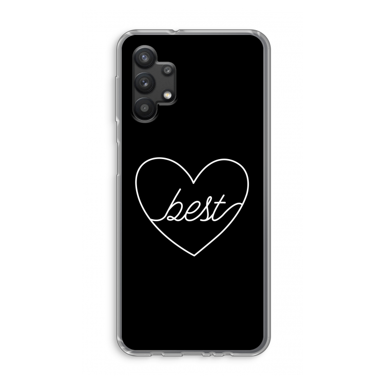 Best heart black: Samsung Galaxy A32 5G Transparant Hoesje