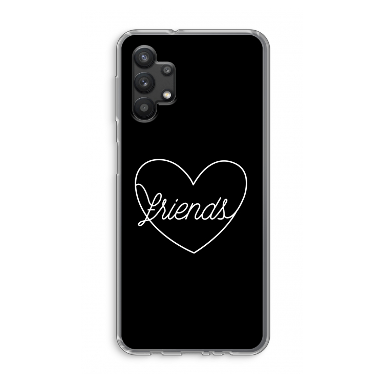 Friends heart black: Samsung Galaxy A32 5G Transparant Hoesje