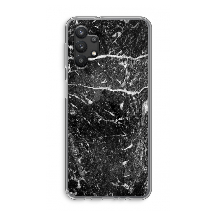 Zwart marmer: Samsung Galaxy A32 5G Transparant Hoesje