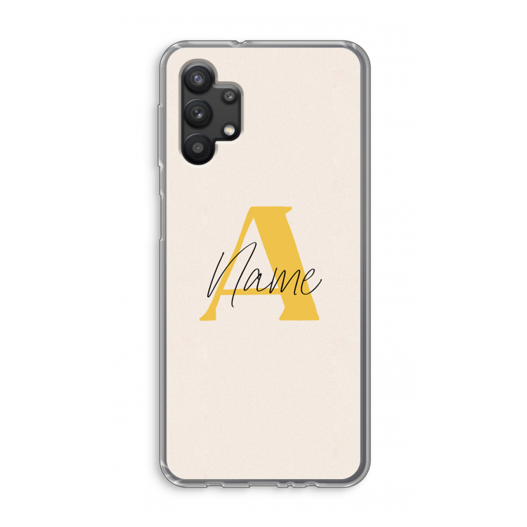 Amber Script: Samsung Galaxy A32 5G Transparant Hoesje