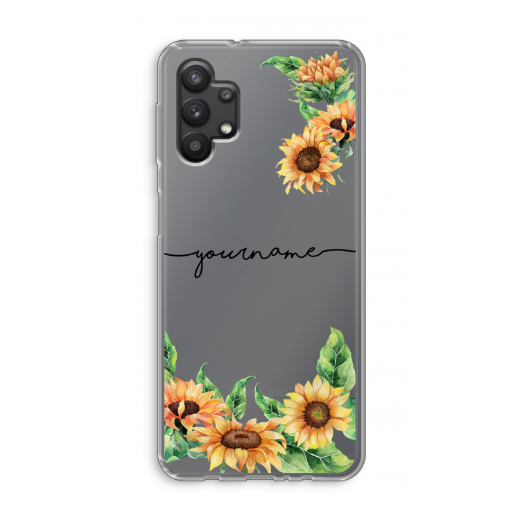 Zonnebloemen: Samsung Galaxy A32 5G Transparant Hoesje