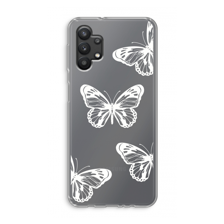 White butterfly: Samsung Galaxy A32 5G Transparant Hoesje