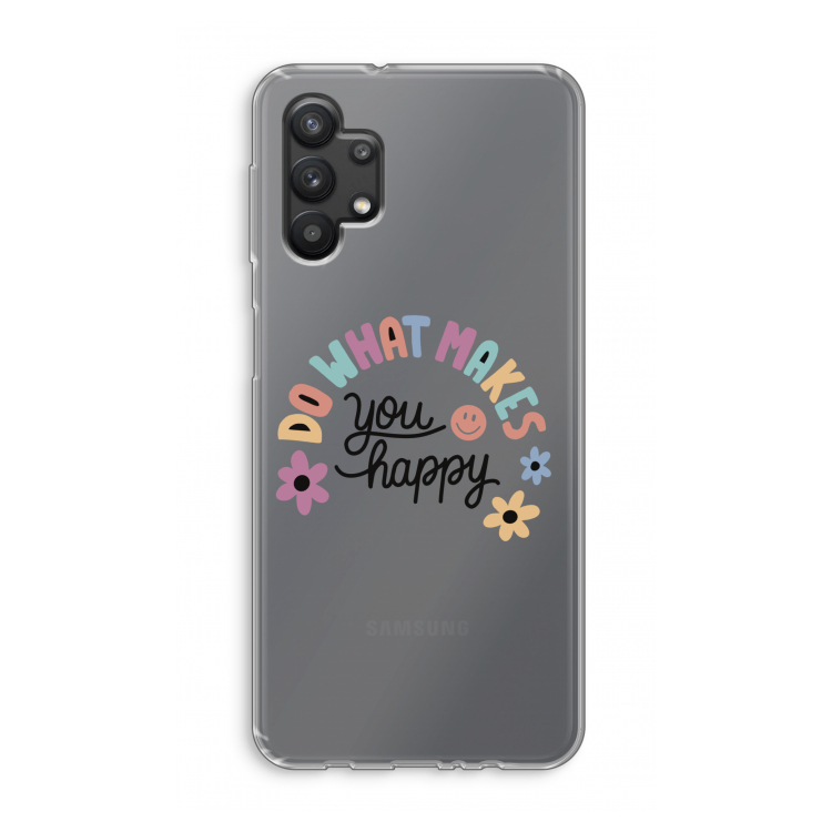Happy days: Samsung Galaxy A32 5G Transparant Hoesje