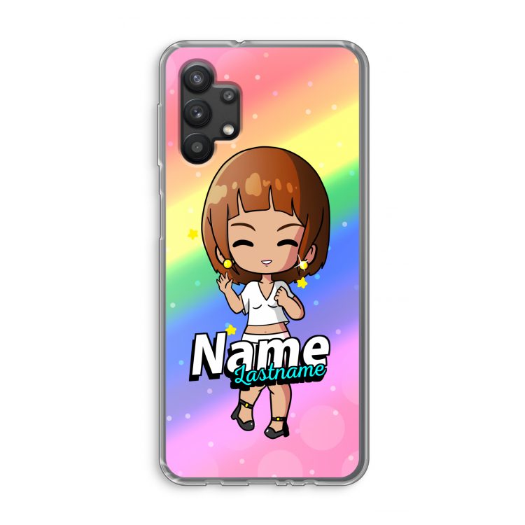 Chibi Maker vrouw: Samsung Galaxy A32 5G Transparant Hoesje