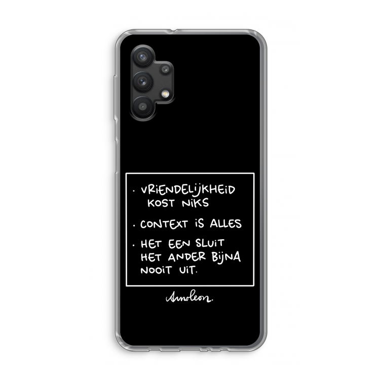 Mijn Motto's: Samsung Galaxy A32 5G Transparant Hoesje