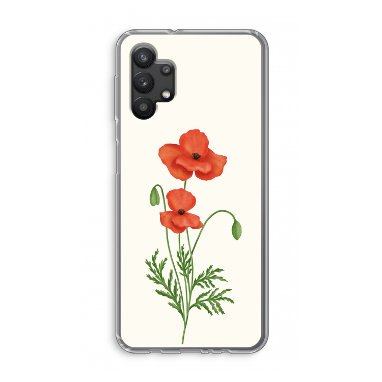 Red poppy: Samsung Galaxy A32 5G Transparant Hoesje