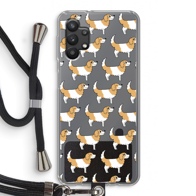 Doggy: Samsung Galaxy A32 5G Transparant Hoesje met koord