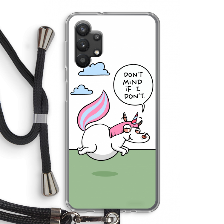 Unicorn: Samsung Galaxy A32 5G Transparant Hoesje met koord