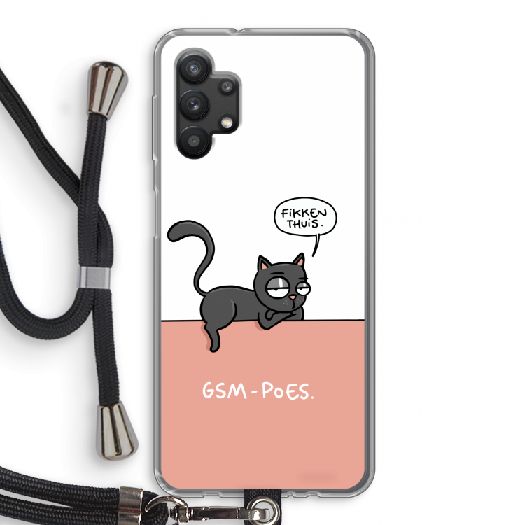 GSM poes: Samsung Galaxy A32 5G Transparant Hoesje met koord