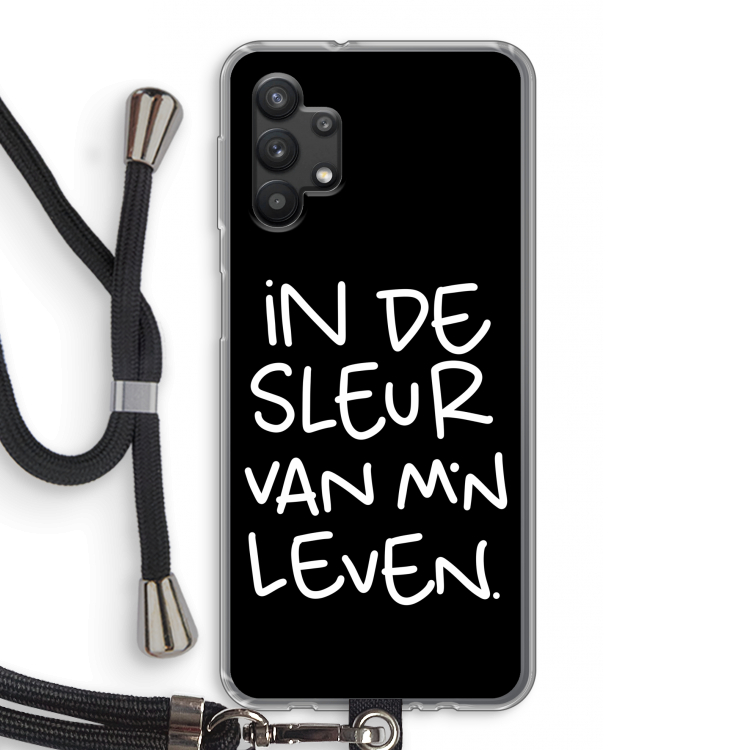De Sleur: Samsung Galaxy A32 5G Transparant Hoesje met koord