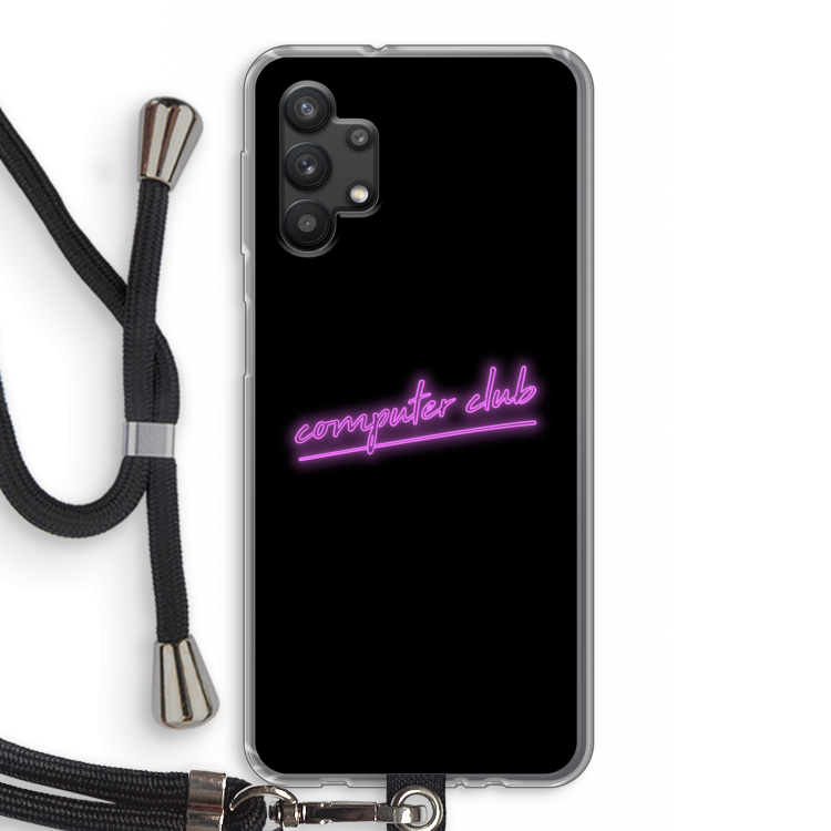 Vice Black: Samsung Galaxy A32 5G Transparant Hoesje met koord
