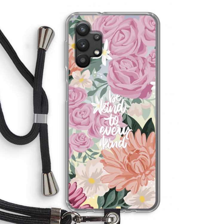 Kindness matters: Samsung Galaxy A32 5G Transparant Hoesje met koord