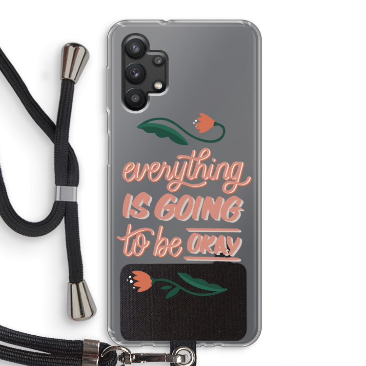 Optimistic flower girl: Samsung Galaxy A32 5G Transparant Hoesje met koord