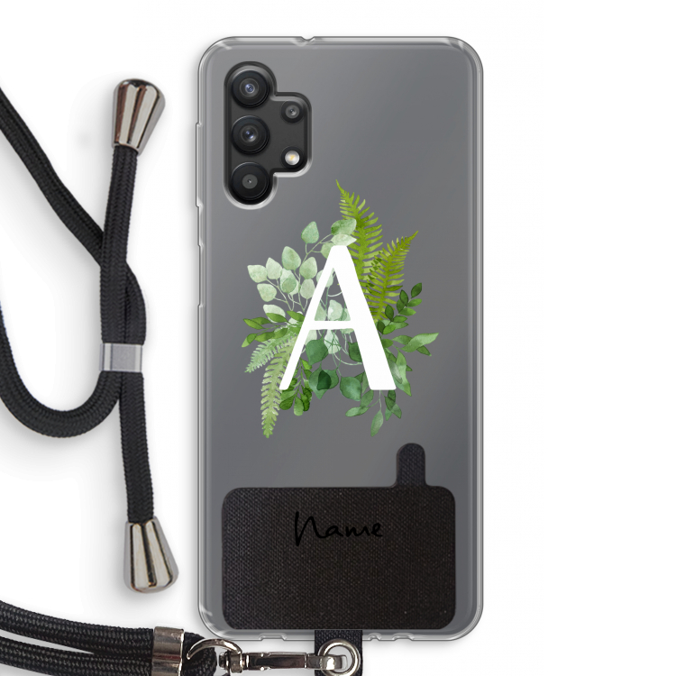 Green Brush: Samsung Galaxy A32 5G Transparant Hoesje met koord