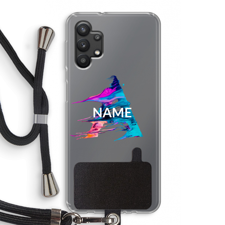 Abstract Spectrum: Samsung Galaxy A32 5G Transparant Hoesje met koord