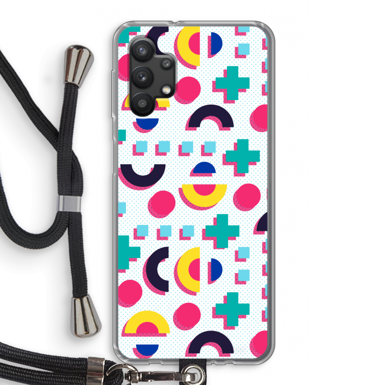 8-bit N°2: Samsung Galaxy A32 5G Transparant Hoesje met koord