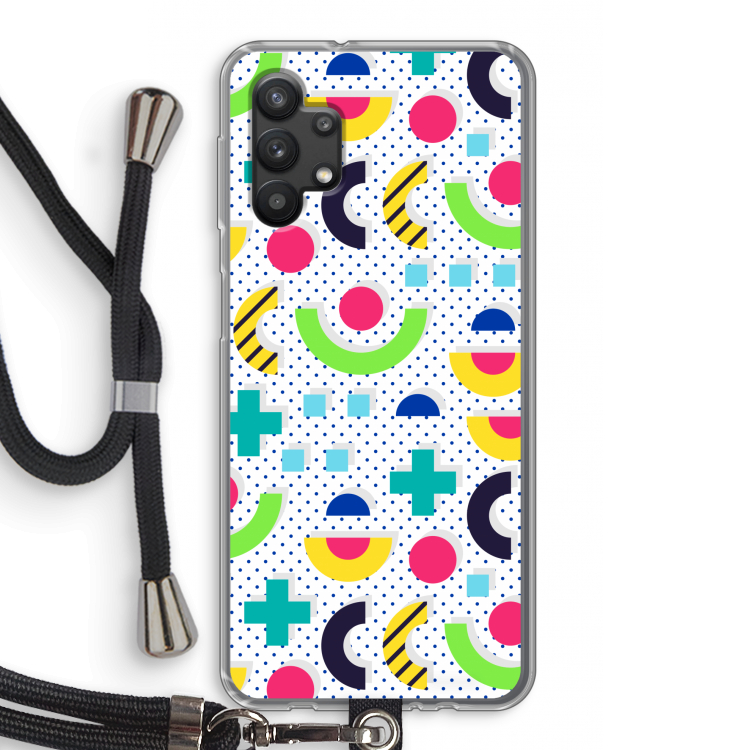 8-bit N°1: Samsung Galaxy A32 5G Transparant Hoesje met koord