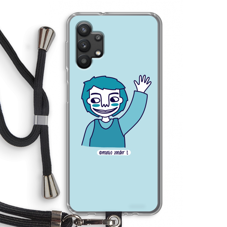 Zwaai: Samsung Galaxy A32 5G Transparant Hoesje met koord