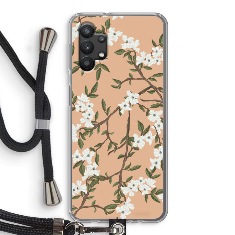 Blossoming spring: Samsung Galaxy A32 5G Transparant Hoesje met koord
