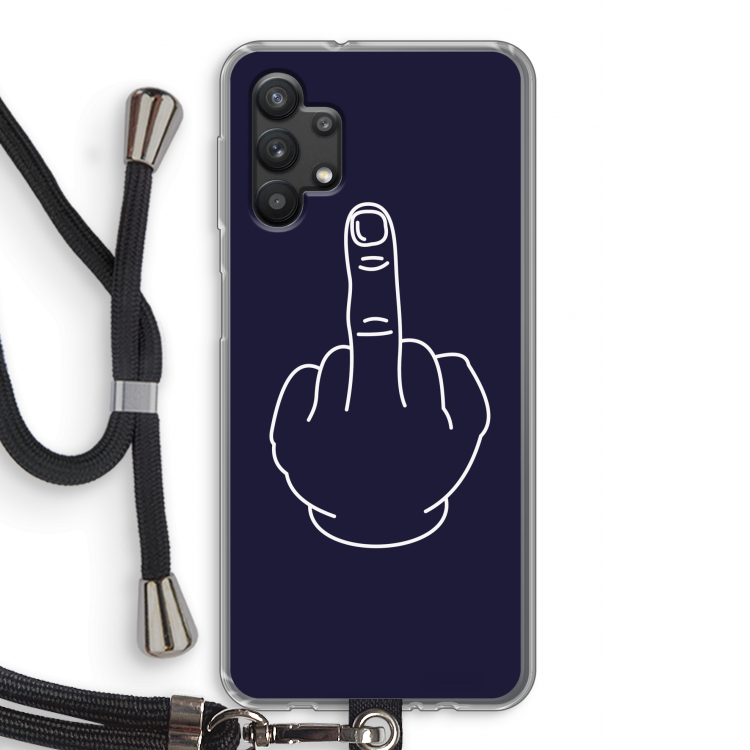 F**k U: Samsung Galaxy A32 5G Transparant Hoesje met koord