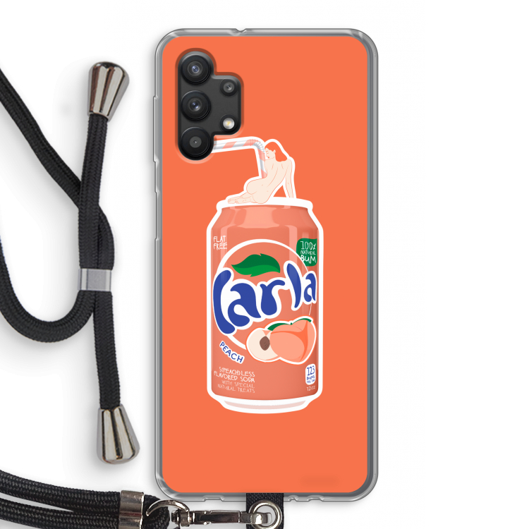 S(peach)less: Samsung Galaxy A32 5G Transparant Hoesje met koord