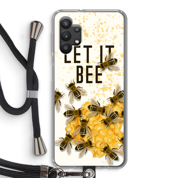 Let it bee: Samsung Galaxy A32 5G Transparant Hoesje met koord