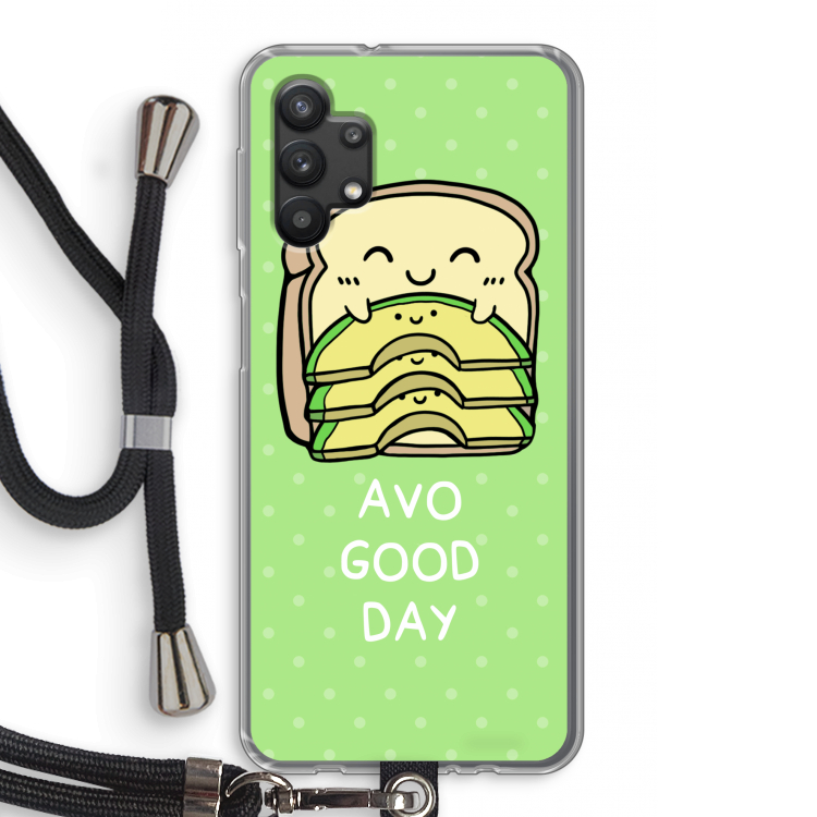 Avo Good Day: Samsung Galaxy A32 5G Transparant Hoesje met koord