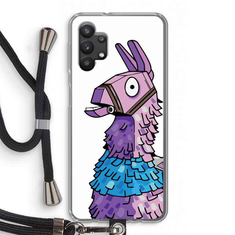 Lama: Samsung Galaxy A32 5G Transparant Hoesje met koord