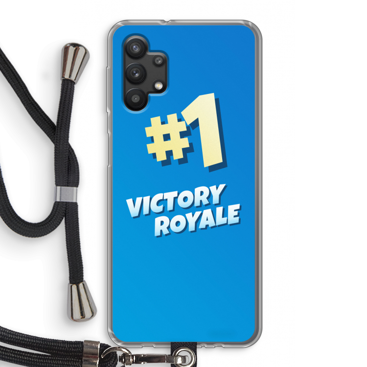 Victory Royale: Samsung Galaxy A32 5G Transparant Hoesje met koord