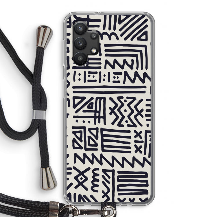 Marrakech print: Samsung Galaxy A32 5G Transparant Hoesje met koord