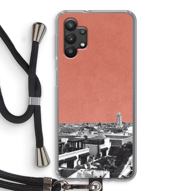 Marrakech Skyline : Samsung Galaxy A32 5G Transparant Hoesje met koord
