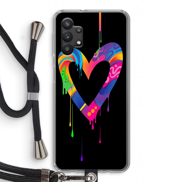 Melts My Heart: Samsung Galaxy A32 5G Transparant Hoesje met koord