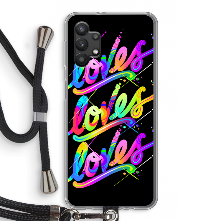 Loves: Samsung Galaxy A32 5G Transparant Hoesje met koord