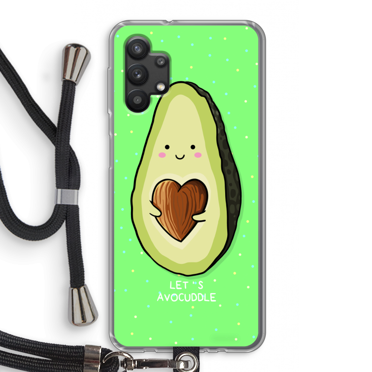 Avocuddle: Samsung Galaxy A32 5G Transparant Hoesje met koord