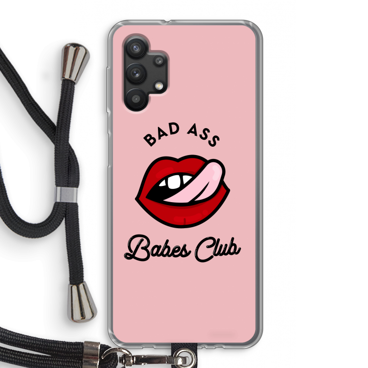 Badass Babes Club: Samsung Galaxy A32 5G Transparant Hoesje met koord
